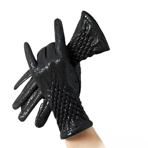 Gloves Mittens Handschuhe Winter Warm Herren Damen Frauen Gemusterte Handschuhe Kurzer Samt Anti-Rutsch Und Warme Reithandschuhe Outdoor Cycing Einheitsgröße Schwarz von SiVaji