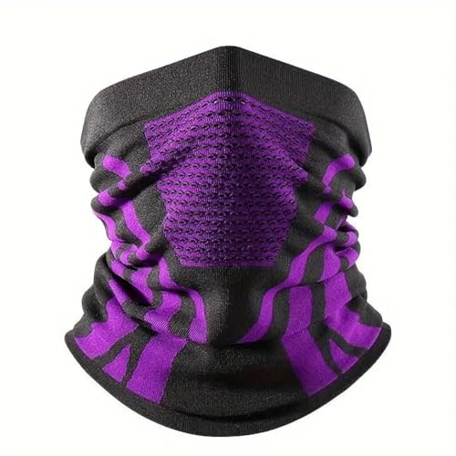 Schals Damen Tücher Halstuch Scarf Gesichtsmaske Outdoor Sporthelm Futter Winddichter Schal Atmungsaktive Masken OneSize Lila von SiVaji