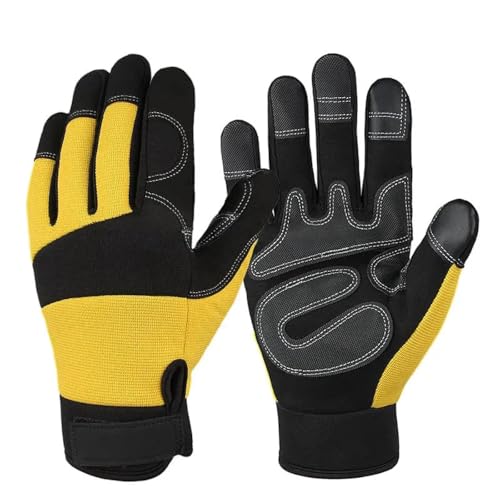 SiVaji Gloves Mittens Handschuhe Winter Warm Herren Damen Klettern Vollfinger Reiten Touchscreen Handschuhe Outdoor Arbeitskleidung M Gelb von SiVaji