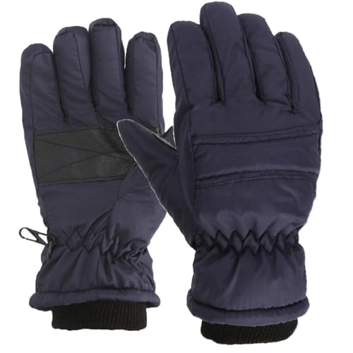 SiVaji Gloves Mittens Handschuhe Winter Warm Herren Damen Winter Kinder Skihandschuhe Kinder Jungen Mädchen Schneeskaten Winddicht L Navy von SiVaji