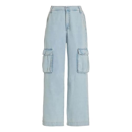 SiVaji Jean Jeans Damen Hose Jeanshose Female Womenlässige Gerade Jeanshose Damen Tasche Hose Mit Weitem Bein Jean XL Blau von SiVaji