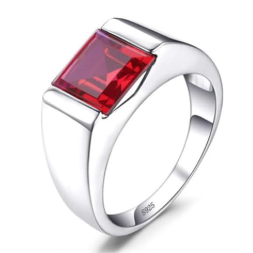 SiVaji Ring Ringe Damen Bijouterie Herren Männer Frauen Ringe Retro Party Einfach Geometrisch Hochzeit Punk Klassisch Größe 11 Rot von SiVaji