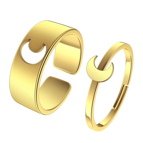 SiVaji Ring Ringe Damen Bijouterie Herren Mond Ring Männer Und Frauen Paar Retro Party Einfach Geometrisch Hochzeit Punk Gold von SiVaji