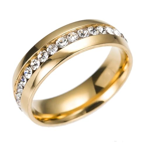 SiVaji Ring Ringe Damen Bijouterie Herren Ring Ringe Frauen Kreis Verlobung Hochzeit Boho Party Punk 11 Gold von SiVaji