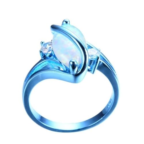 SiVaji Rings Ring Ringe Damen Bijouterie Herren Frauen Ringe Blau Einfache Hochzeit Verlobungsringe Jubiläum Für Mädchen Ringe 8 Blau von SiVaji