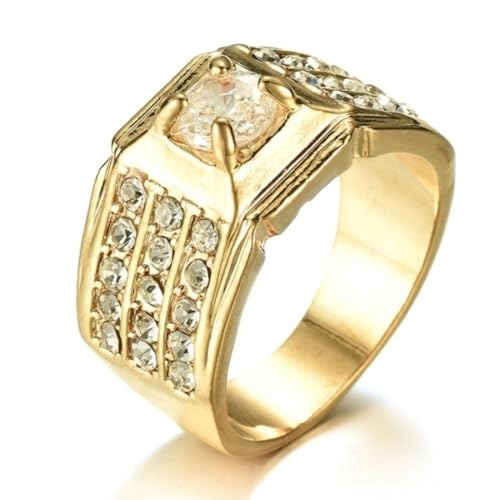 SiVaji Rings Ring Ringe Damen Bijouterie Herren Männer Ringe Ringe Hochzeit Verlobung Jubiläum 12 Gold von SiVaji