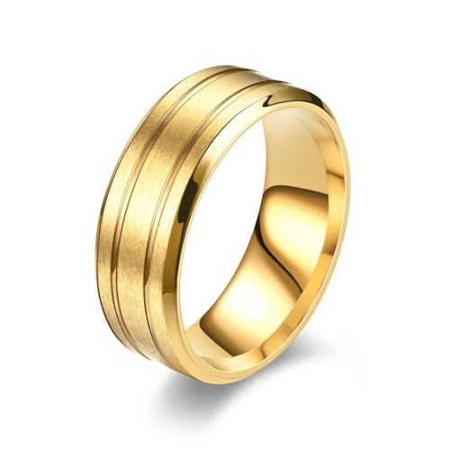 SiVaji Rings Ring Ringe Damen Bijouterie Herren Ring Männer Frauen Ring Paare Verlobung Hochzeit 12 Goldfarbe von SiVaji