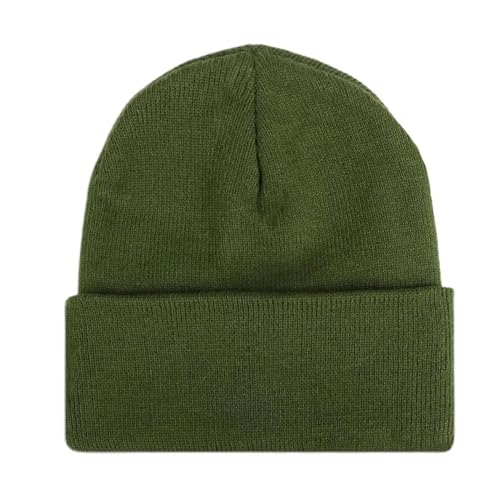 SiVaji Strickmützen Hüte Mützen Caps Beanie Unisex Winter Hüte Strickmütze Frauen Männer Glatt Skullies Grünb von SiVaji