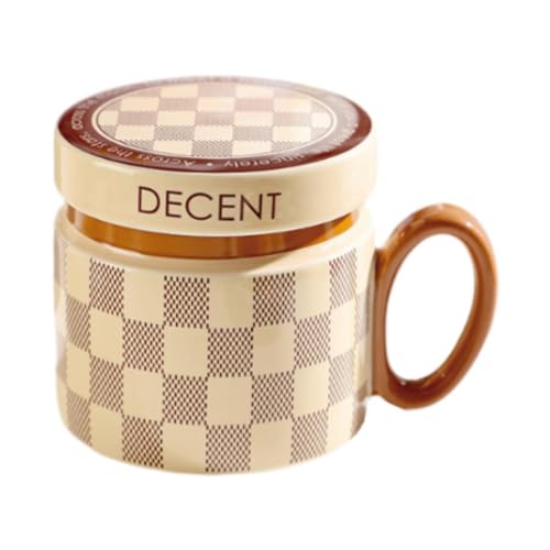 SiaBiced Kaffeetasse mit Deckel, 380 Ml, Trinkbecher für Küche, Hochzeitsfeier, Esszimmer, C von SiaBiced