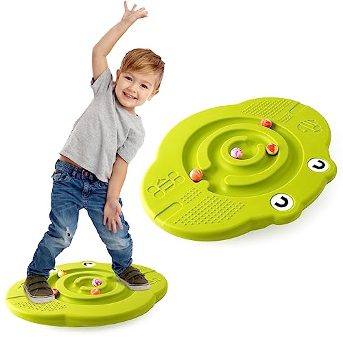 Wackel-Balance-Board für Kinder, Kunststoff-Wippe-Labyrinth-Board mit Trittsteinen, Belastung 220 Pfund, aktives Spielen und Training für Kleinkinder Wackel-Balance-Board für Kinder, Kunststoff-Wippe-Labyrinth-Board mit Trittsteinen, Belastung 220 Pfund, aktives Spielen und Training für Kleinkinder von Siairo