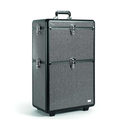 Sibel Koffer Strass XL, 98 Liter, Metallic Silver, 4 Räder, Tastensperre, Reßverschlussteiler, Kratzfest, Polyester, Large, Tragegriff, Verstellbar, 4 Taschen Sibel Koffer Strass XL, 98 Liter, Metallic Silver, 4 Räder, Tastensperre, Reßverschlussteiler, Kratzfest, Polyester, Large, Tragegriff, Verstellbar, 4 Taschen von Sibel