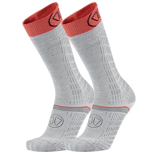 Sidas Damen-Ski-Socken Merino Performance – Bio-Merino-Wolle, 2 Count, Rot, Größe 44-46, Unisex, Über die Wade, Socken Sidas Damen-Ski-Socken Merino Performance – Bio-Merino-Wolle, 2 Count, Rot, Größe 44-46, Unisex, Über die Wade, Socken von Sidas