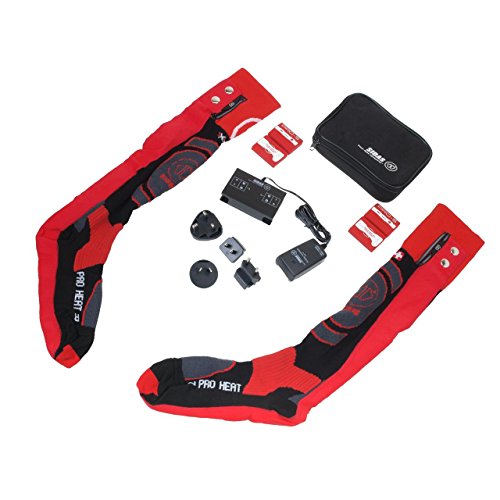 Sidas Pro S Heat Set beheizte Skisocken Unisex M rot von Sidas