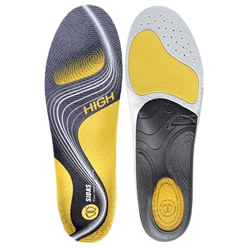 Sidas Unisex 3feet Activ' hoge inlegzolen Sohlen, Yellow Black, Large EU von Sidas