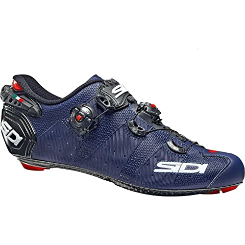 SIDI Schuhe Wire 2 Matt Carbon, Fahrradschuhe für Herren, Blau Matt, Schwarz, 45 von Sidi