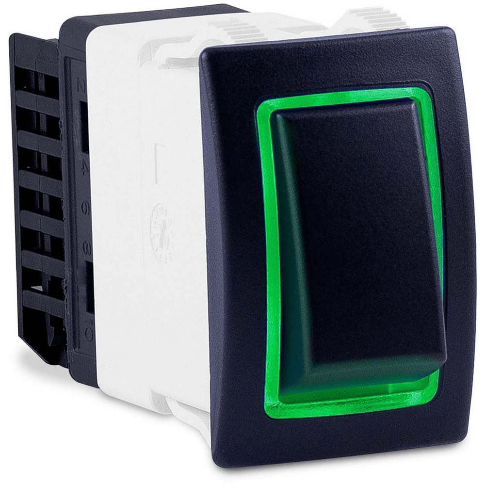 Sierra Halo Dpst Rk40650 Green Light Rocker Switch Sierra Halo Dpst Rk40650 Green Light Rocker Switch von Sierra