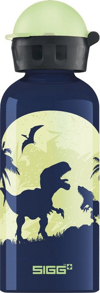 Sigg Trinkflasche, SIGG Alutrinkflasche 'Kids' - 0,4 L Glow Moon Dinos von Sigg