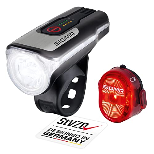 SIGMA LED Fahrradlicht Set Aura 80 und Nugget II | StVZO zugelassenes, akkubetriebenes Vorderlicht und Rücklicht SIGMA LED Fahrradlicht Set Aura 80 und Nugget II | StVZO zugelassenes, akkubetriebenes Vorderlicht und Rücklicht von SIGMA