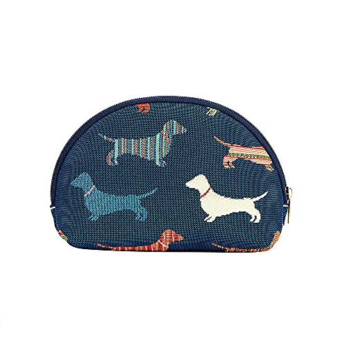 Signare Gobelin-Kosmetiktasche, Make-up-Tasche für Damen, mit Blumenmuster, Dackel, Einheitsgröße Signare Gobelin-Kosmetiktasche, Make-up-Tasche für Damen, mit Blumenmuster, Dackel, Einheitsgröße von Signare