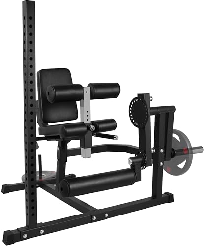 Fitvids Beinstrecker- & Curl-Maschine, verstellbare Platte belasteter Unterkörper spezielle Beinmaschine mit Squat Rack, Home Gym Gewichtsmaschine von Fitvids