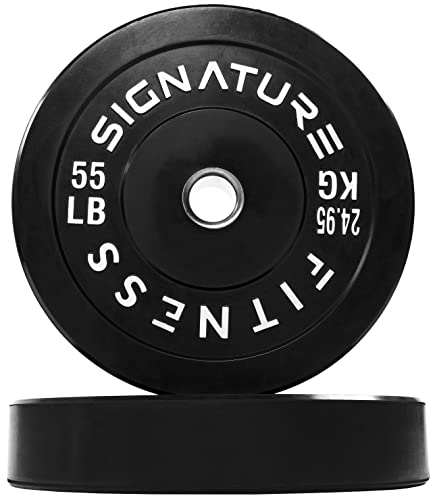 Signature Fitness Olympische Hantelscheiben mit Stahlnabe, 5,1 cm, 25 kg, Paar von Signature Fitness