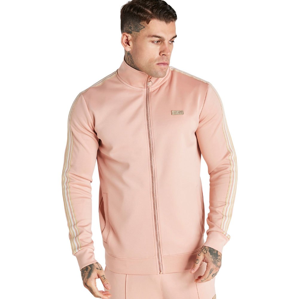 Siksilk Funnel Tracksuit Jacket Rosa XL Mann von Siksilk