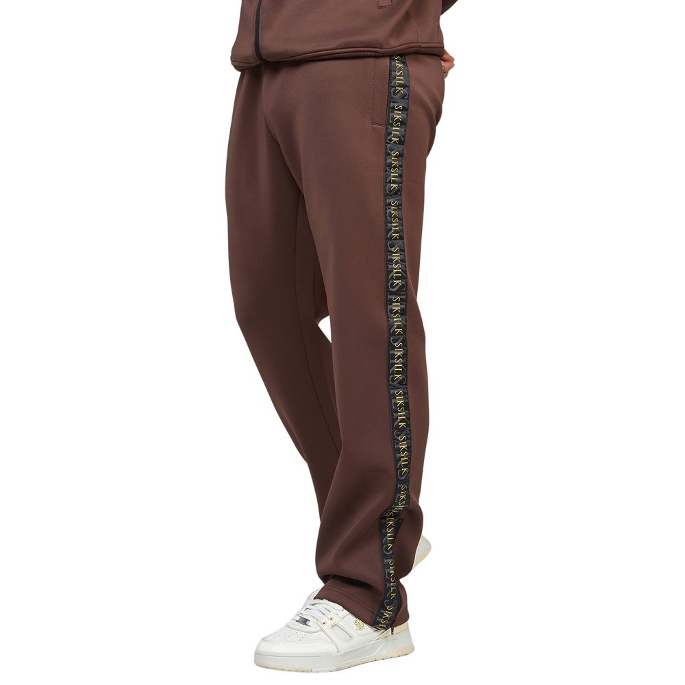 Siksilk Gold Tape Tracksuit Pants Braun XL Mann von Siksilk