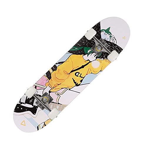 Komplettes Skateboard 31x8 Zoll, Double Kick Trick Board, Skateboards für Anfänger, Erwachsene, Kinder, Teenager.-35_31 Zoll von SilteD