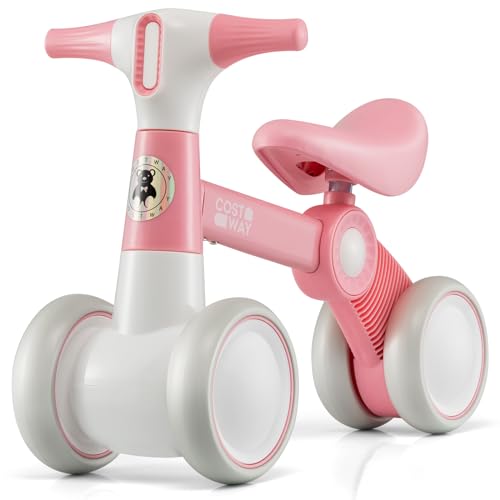 SilteD Baby-Laufrad für Jungen und Mädchen im Alter von 1 bis 3 Jahren, 4-rädriges Kleinkind-Fahrspielzeug ohne Pedal, 135° sichere eingeschränkte Lenkung, leichtes Trainingsfahrrad für Kleinkinder von SilteD