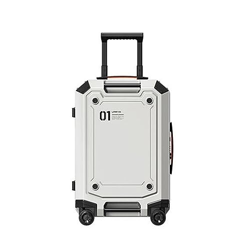 SilteD-Koffer, Gepäck mit großer Kapazität, robust und langlebig, leiser Boarding-Trolley, Passwortbox-Koffer, modisches Gepäck, großer Koffer (Farbe: Blanco, einzigartige Taille: 24 Zoll) von SilteD
