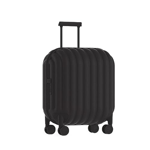 SilteD Koffer Brotförmiger Koffer, Schließfach, Reise-Boarding-Koffer, süßer Koffer, Macaron-Farbe, tragbar, kurzfristiges Reisegepäck, großer Koffer (Farbe: Schwarz, Größe einzigartig: 20 Zoll) von SilteD