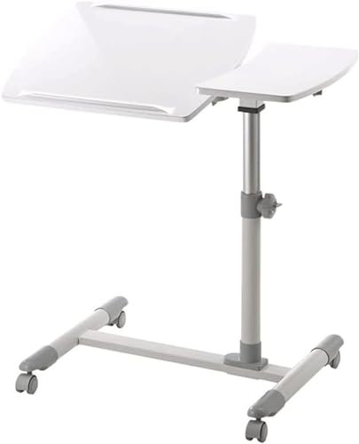 SilteD Übersetztisch medizinischer Nachttisch robust und ergonomisch verstellbare Höhe mobile stehende Schreibtisch für Krankenhaus und Heimgebrauch tragbar von SilteD