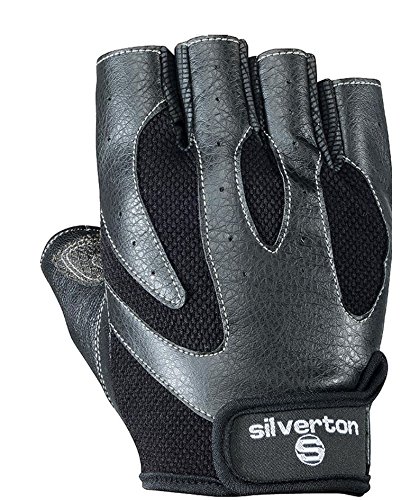 Silverton Erwachsene Fitnesshandschuhe Matrix Handschuhe, schwarz, L von Silverton