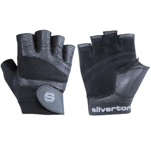 Silverton PRO Plus Fitness Handschuhe Herren & Damen, Verstellbarer Handgelenkverschluss, Hochwertige Ledereinsätze, langlebige Doppelnähte, Trainingshandschuhe, Fitness Handschuhe Silverton PRO Plus Fitness Handschuhe Herren & Damen, Verstellbarer Handgelenkverschluss, Hochwertige Ledereinsätze, langlebige Doppelnähte, Trainingshandschuhe, Fitness Handschuhe von Silverton