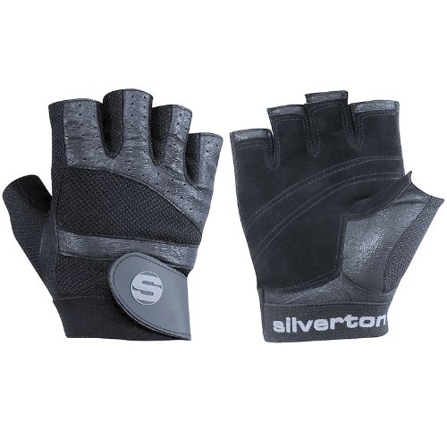silverton PRO Plus Fitness Handschuhe Herren & Damen, Verstellbarer Handgelenkverschluss, Hochwertige Ledereinsätze, langlebige Doppelnähte, Trainingshandschuhe, Fitness Handschuhe silverton PRO Plus Fitness Handschuhe Herren & Damen, Verstellbarer Handgelenkverschluss, Hochwertige Ledereinsätze, langlebige Doppelnähte, Trainingshandschuhe, Fitness Handschuhe von silverton