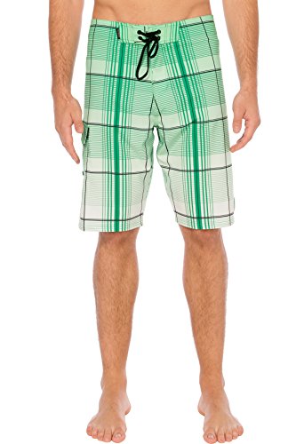 Silwave Herren durafit Stretch Plaid Boardshort, Unisex, Mens Durafit Stretch Plaid, Mint, Size 31 von Silwave