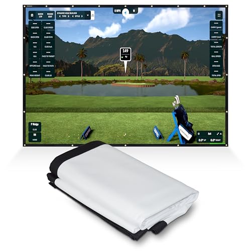 SimSpace Unisex-Adult Doppelseitig Golf Schlagbildschirm, Weiß, 3 x 3 Meter SimSpace Unisex-Adult Doppelseitig Golf Schlagbildschirm, Weiß, 3 x 3 Meter von SimSpace