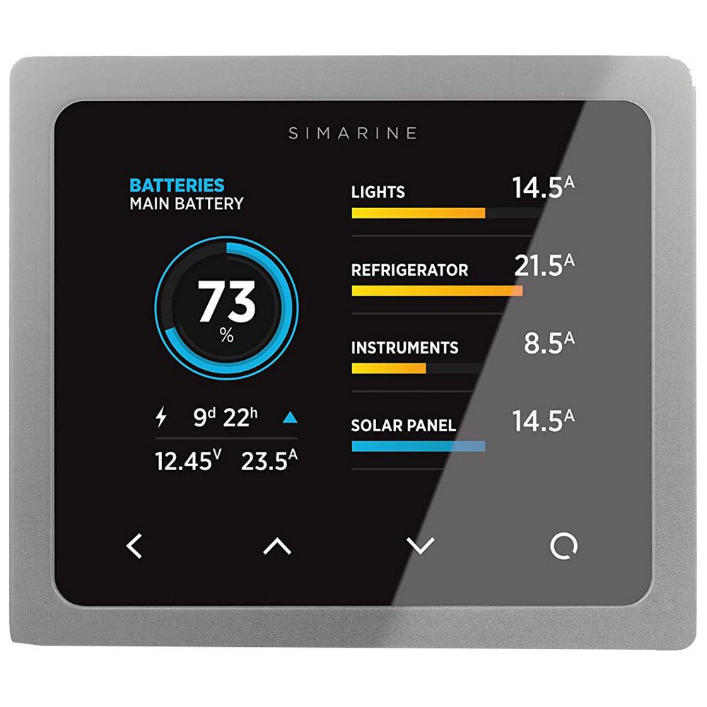Simarine Pico Standard Mounting Panel Battery Display Silber Simarine Pico Standard Mounting Panel Battery Display Silber von Simarine
