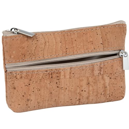 SIMARU Münzgeldbeutel/Kork Geldbeutel Mini, Slim Wallet, Geldbörse mit 2 Reißverschlussfächern für Karten, Scheine & Münzen, nachhaltiges Portemonnaie SIMARU Münzgeldbeutel/Kork Geldbeutel Mini, Slim Wallet, Geldbörse mit 2 Reißverschlussfächern für Karten, Scheine & Münzen, nachhaltiges Portemonnaie von Simaru