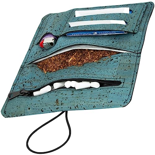 Simaru Langlebige Kork-Drehertasche Nachhaltiges & Veganes Zigarettenetui/Tabaktasche mit Austauschbarem Verschluss und Praktischen Zusatzfächern - Wasserabweisend und Robus Simaru Langlebige Kork-Drehertasche Nachhaltiges & Veganes Zigarettenetui/Tabaktasche mit Austauschbarem Verschluss und Praktischen Zusatzfächern - Wasserabweisend und Robus von Simaru