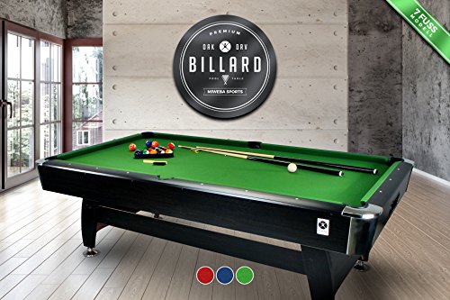 Pool-/Billardtisch, grün, für Innenräume, 2,13 m von Simba