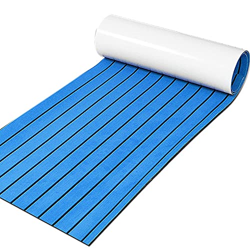 Simpls Schaum Teak Decking Schaum Boden Belag Faux Terrassendielen Blatt ZubehöR Blau 450X2400mm von Simpls