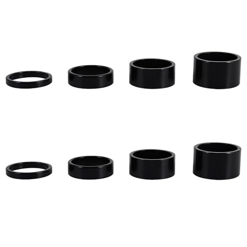 SinChic Fahrrad Vorbau Spacer Set,8 PCS Fahrrad Headset Spacer Abstandshalter Vorbau Distanzringe Aluminium Fahrrad Lenker Space für BMX MTB Mountain Road Bikes Radfahren 2mm 3mm 5mm 10mm von SinChic