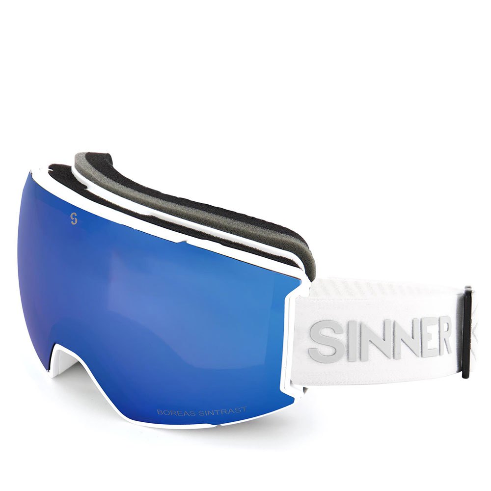 Sinner Boreas Ski Goggles Weiß Double Blue Sintrast+Dbl Orng Sintrast Toric/CAT1-3 von Sinner