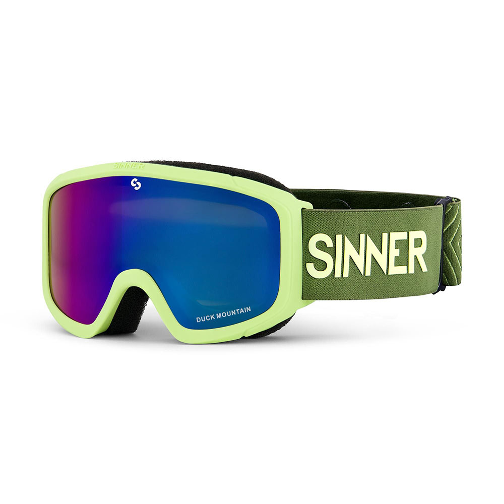 Sinner Duck Mountain Ski Goggles Grün Double Full Green Mirror/CAT3 von Sinner