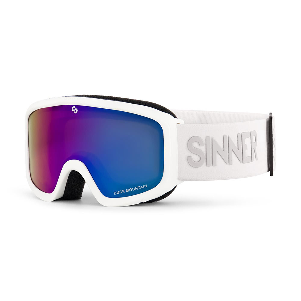 Sinner Duck Mountain Ski Goggles Weiß Double Full Green Mirror/CAT3 von Sinner