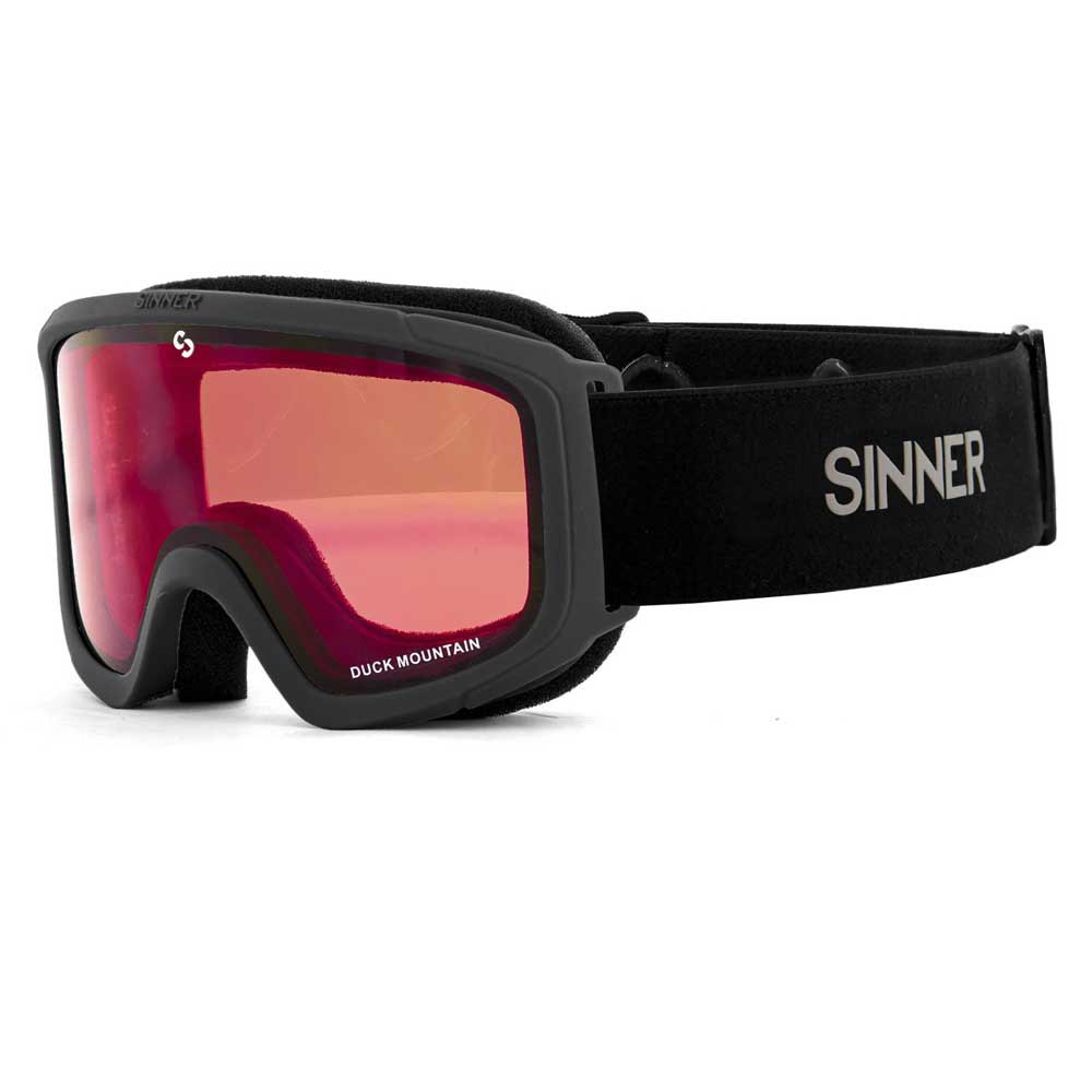 Sinner Duck Mountain Ski Goggles Schwarz Double Full Red Mirror/ CAT3 von Sinner