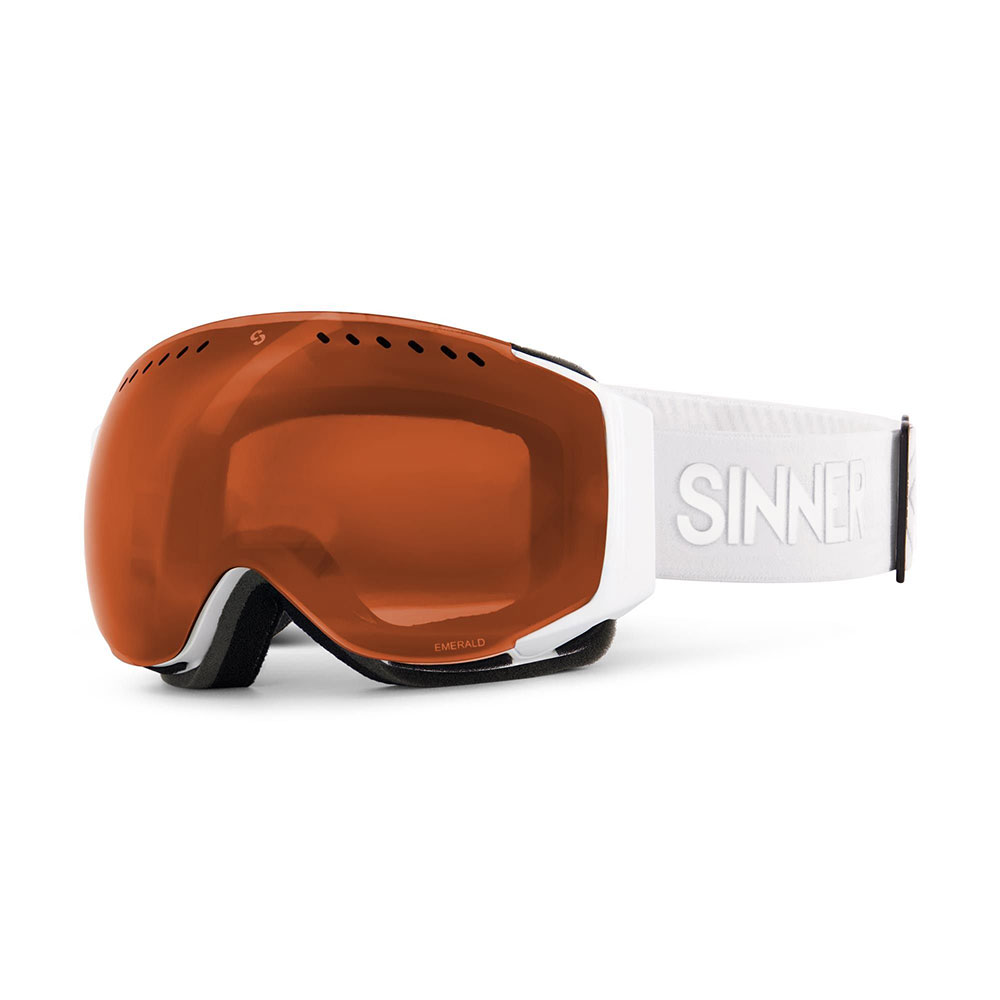 Sinner Emerald Ski Goggles Weiß Double Orange Vent/CAT2 Sinner Emerald Ski Goggles Weiß Double Orange Vent/CAT2 von Sinner
