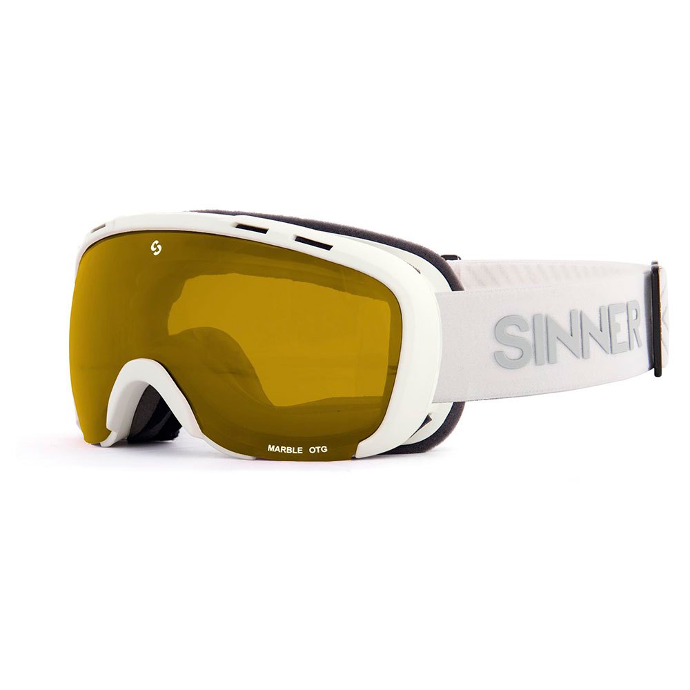 Sinner Marble Otg Ski Goggles Weiß Double Full Gold Mirror/ CAT3 Sinner Marble Otg Ski Goggles Weiß Double Full Gold Mirror/ CAT3 von Sinner