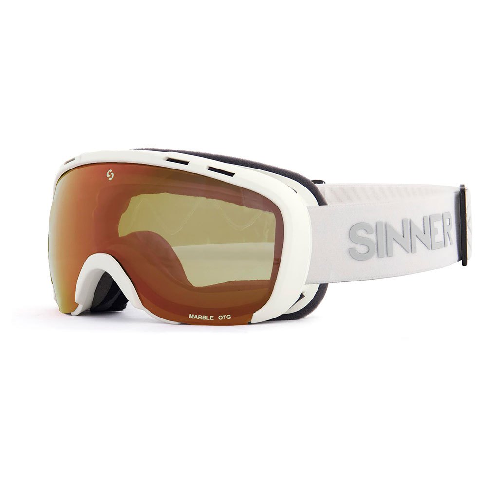 Sinner Marble Otg Ski Goggles Weiß Double Orange/ CAT2 Sinner Marble Otg Ski Goggles Weiß Double Orange/ CAT2 von Sinner